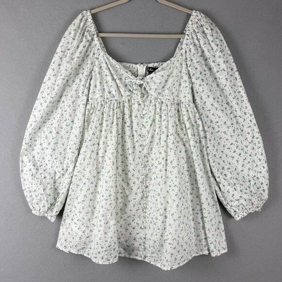 Lulus Exceptional Sweetheart Babydoll Dress Womens Small Floral Fairy Cottage - Picture 1 of 16